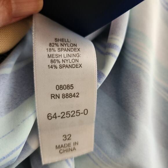 Swimsuits For All Women's Blue Green Tankini Top Size 32 5X - Picture 4 of 8